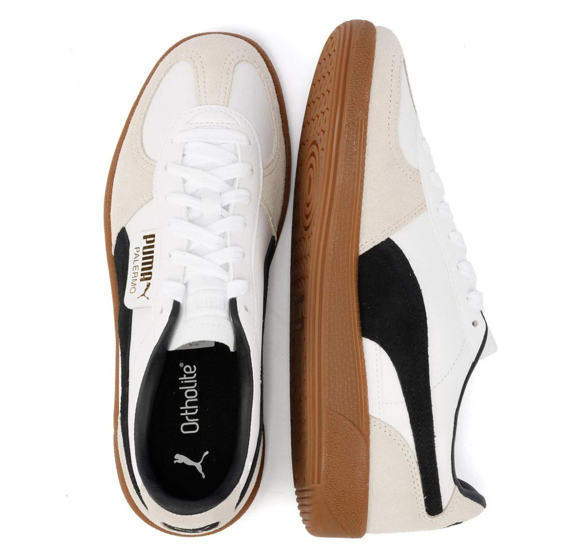 Puma Palermo Leather White/Black Trainers